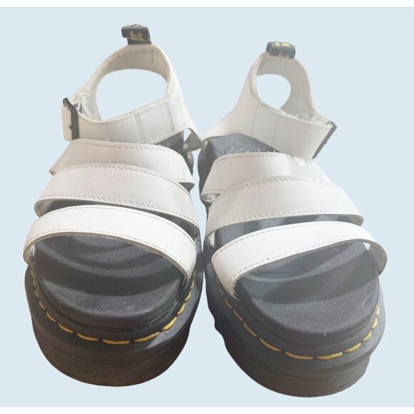 DR MARTENS Blaire White Leather Fisherman Sandal Size 10 - Picture 3 of 7